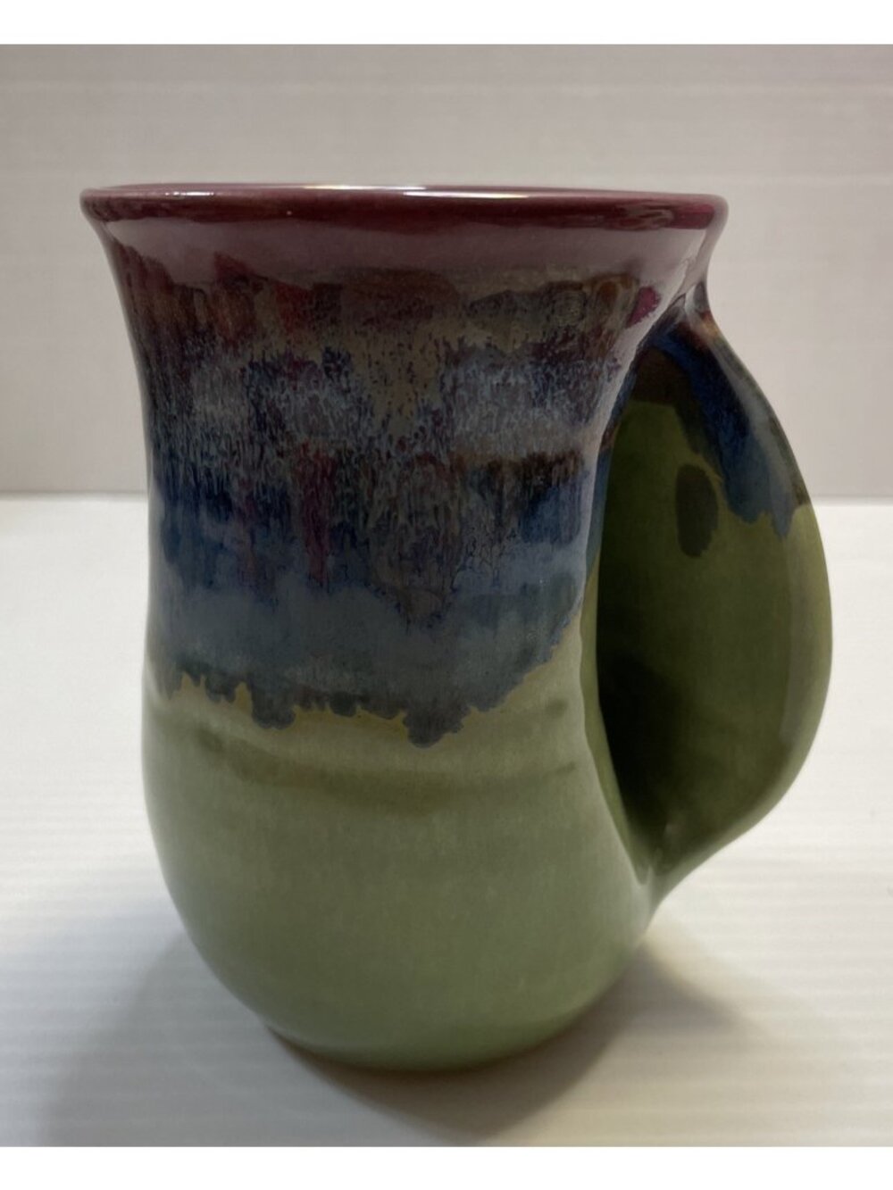 Bob & Corina Neher Pottery Clay in Motion RIGHT Hand Warmer Mug Signed - NEW